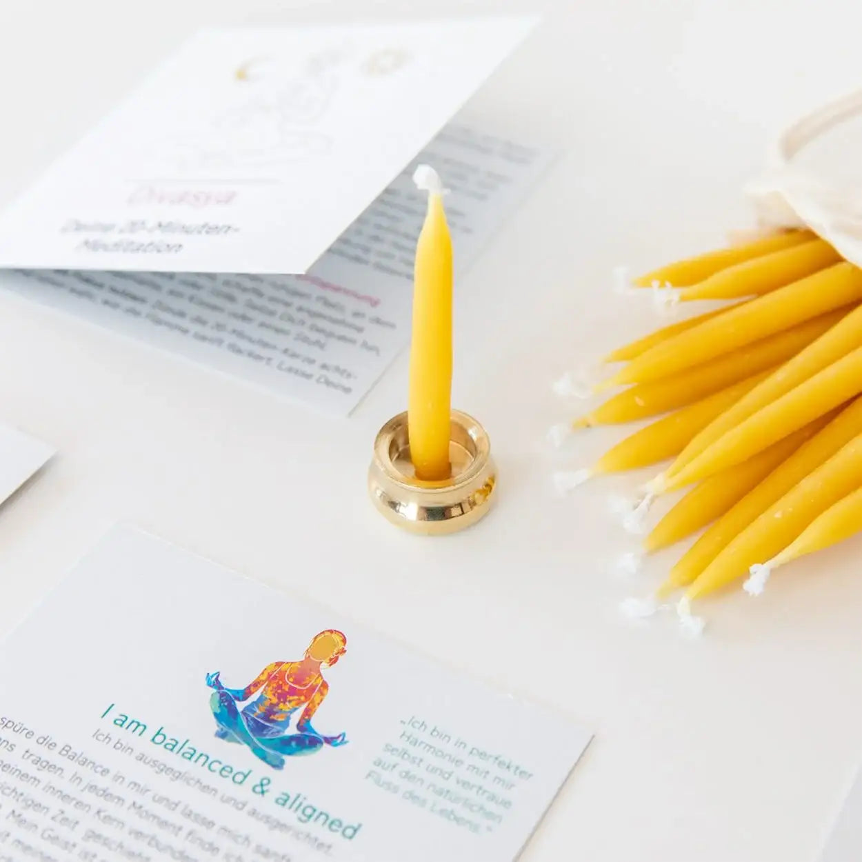 20-Minuten-Kerzen | I am balanced & aligned - by SteinKunstWerk | aus nachhaltiger Herstellung