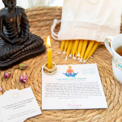 I am safe & supported – Affirmation-Kerzen für Achtsamkeit & innere Sicherheit - by SteinKunstWerk | aus nachhaltiger Herstellung