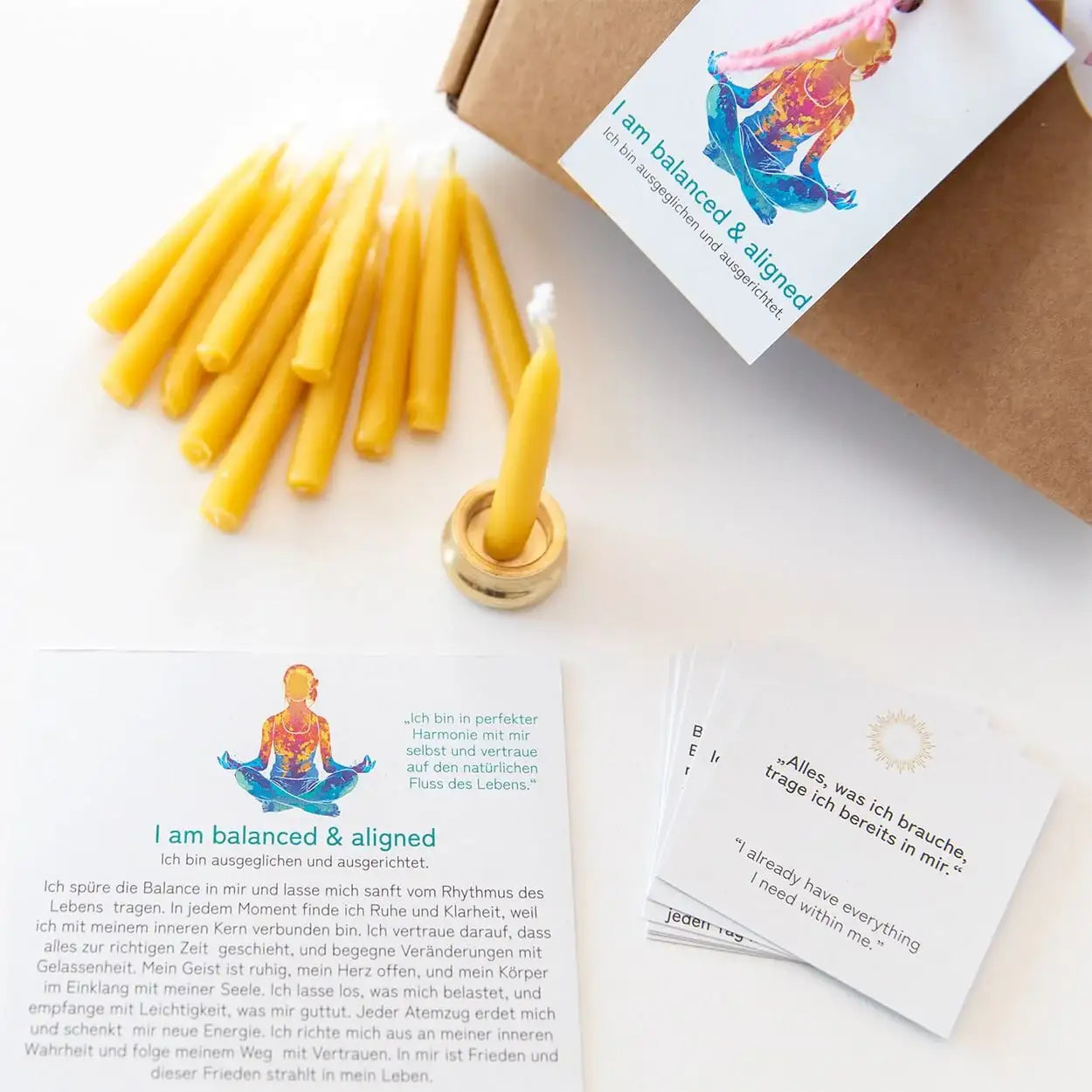 20-Minuten-Kerzen | I am balanced & aligned - by SteinKunstWerk | aus nachhaltiger Herstellung