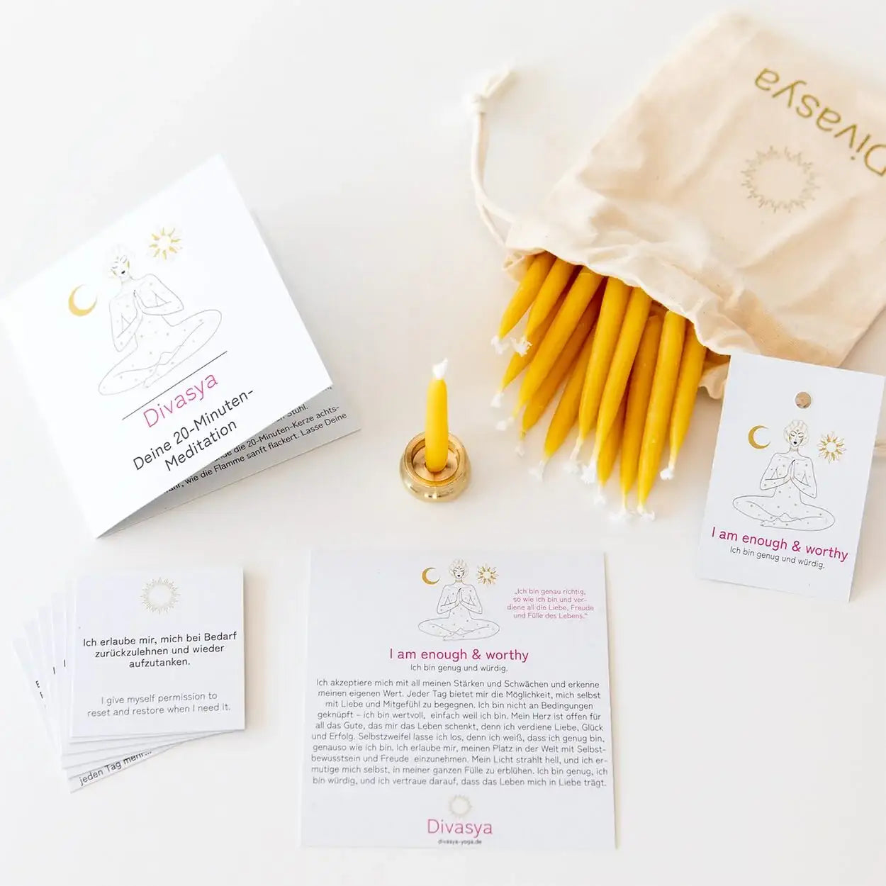 20-Minuten-Kerzen | I am grounded & strong - by SteinKunstWerk | aus nachhaltiger Herstellung