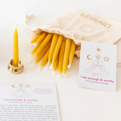 20-Minuten-Kerzen | I am balanced & aligned - by SteinKunstWerk | aus nachhaltiger Herstellung