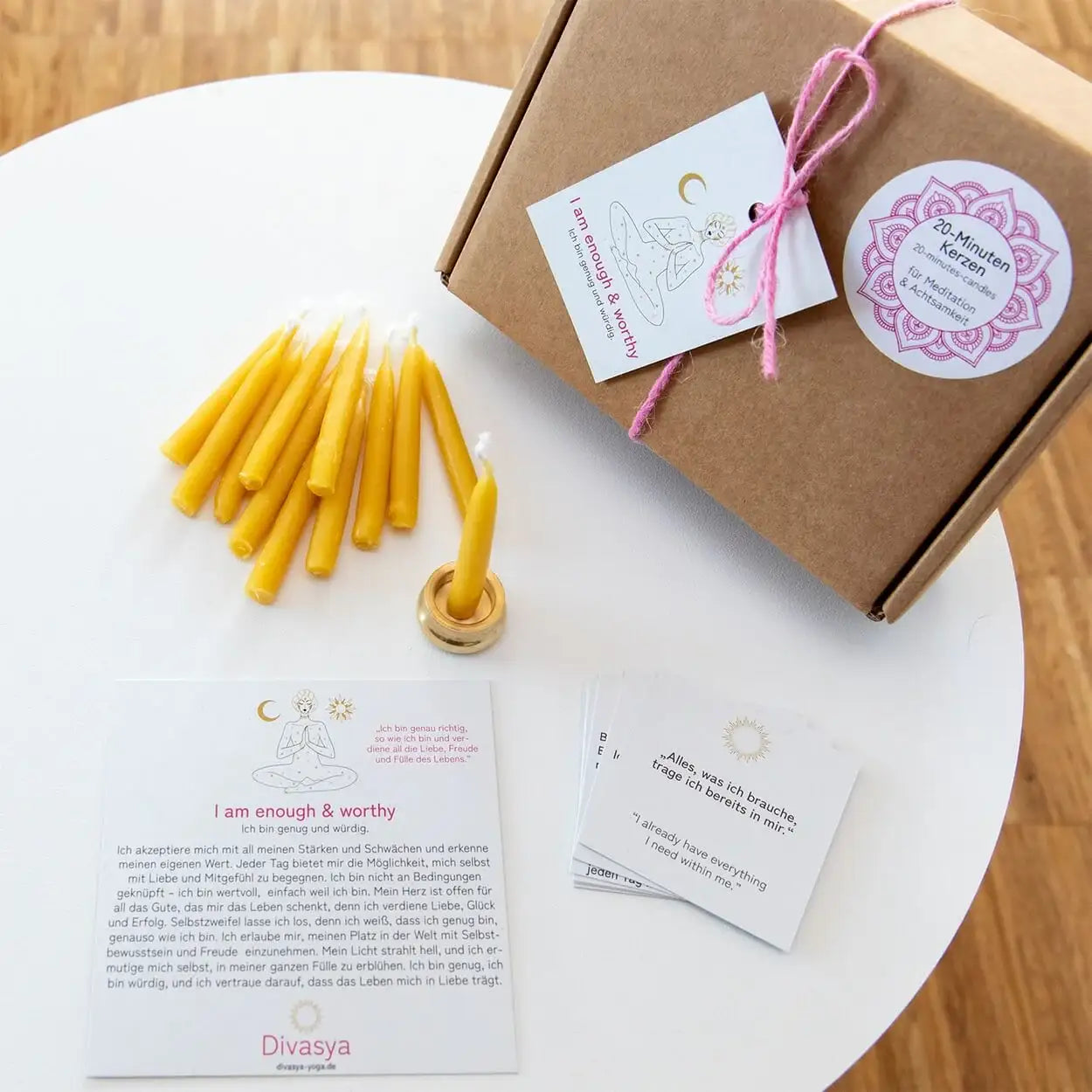 20-Minuten-Kerzen | I am grounded & strong - by SteinKunstWerk | aus nachhaltiger Herstellung