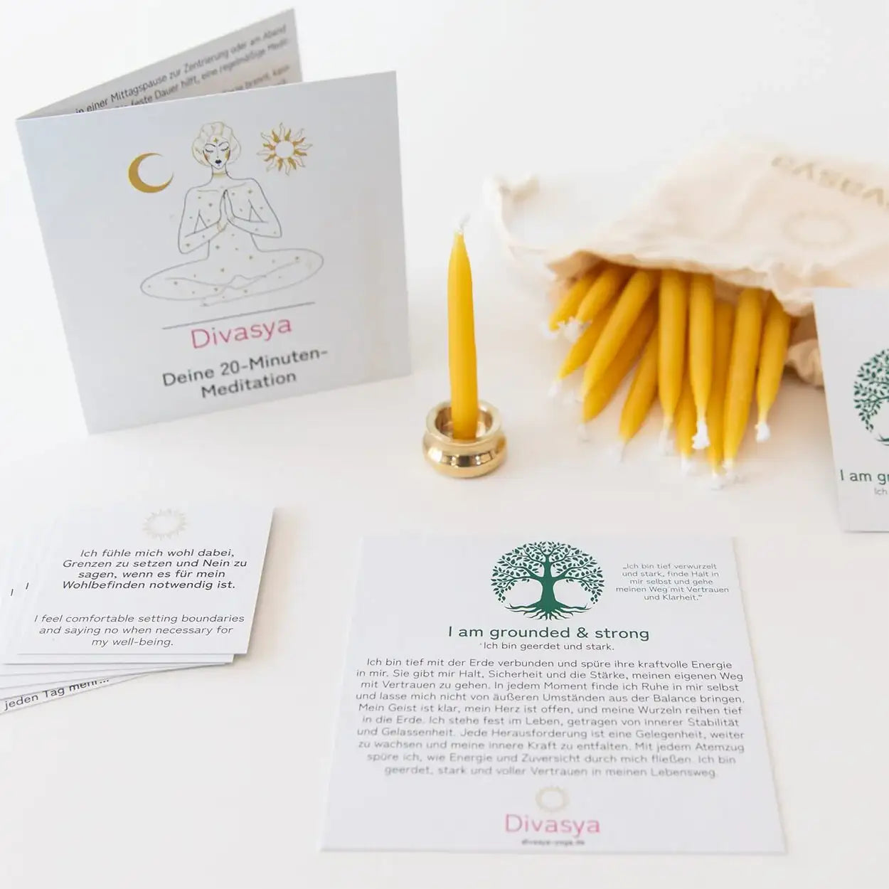 20-Minuten-Kerzen | I am grounded & strong - by SteinKunstWerk | aus nachhaltiger Herstellung