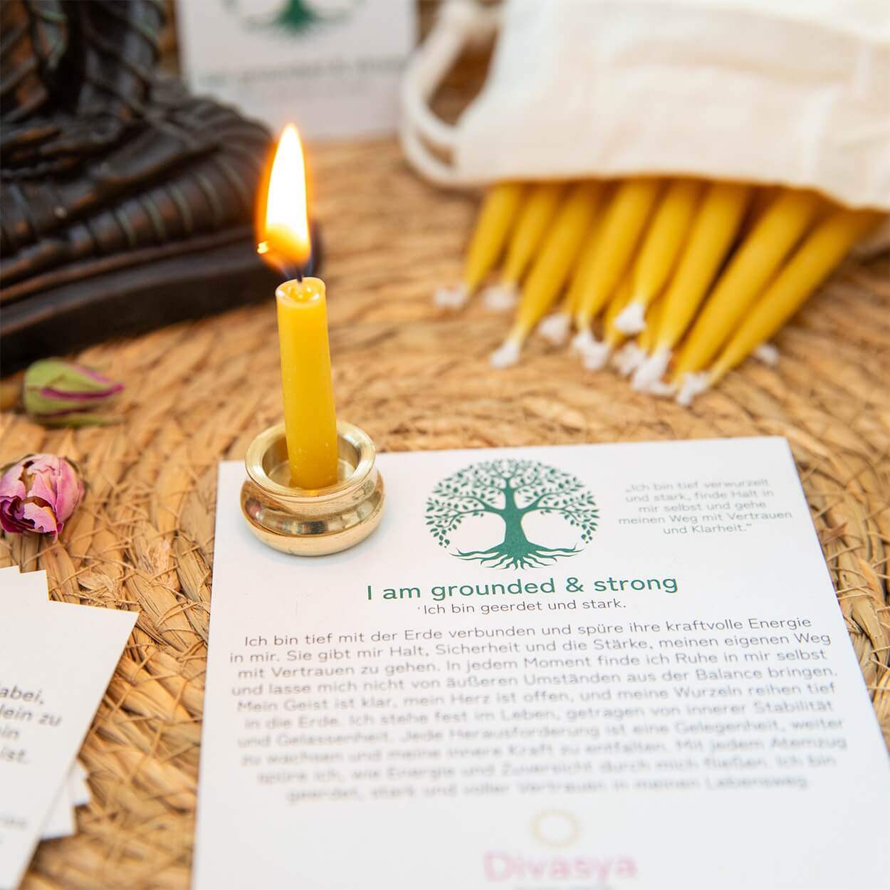 20-Minuten-Kerzen | I am balanced & aligned - by SteinKunstWerk | aus nachhaltiger Herstellung