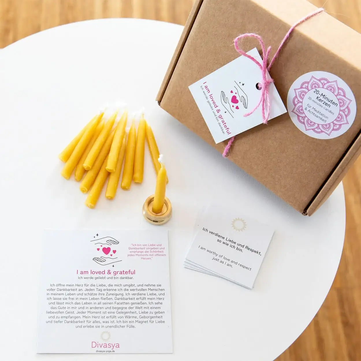 20-Minuten-Kerzen | I am connected & empowered - by SteinKunstWerk | aus nachhaltiger Herstellung