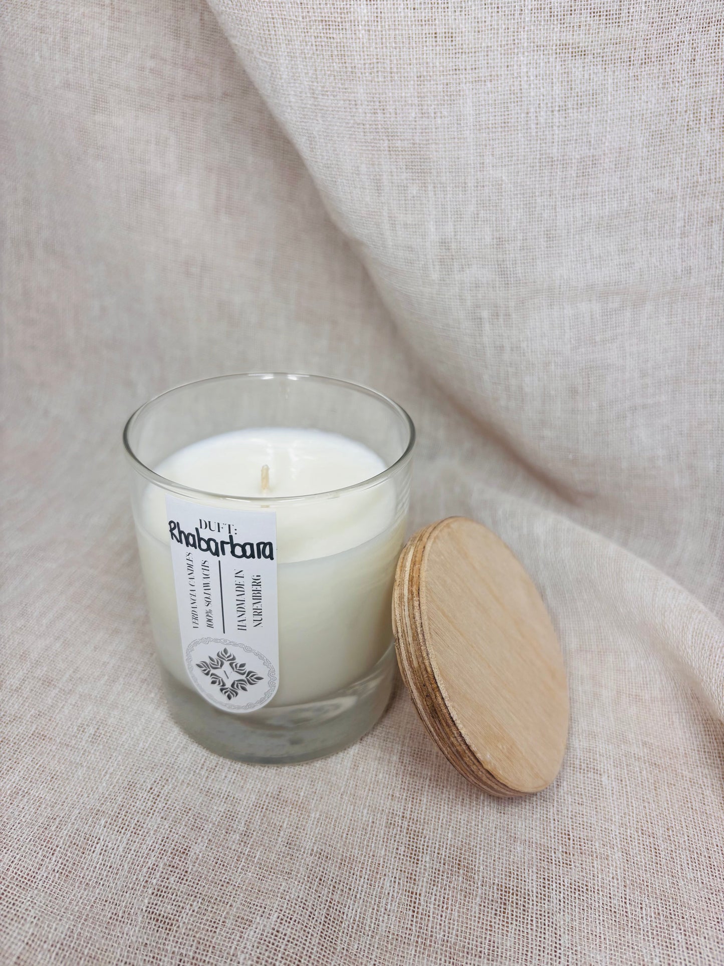Soy Wax Candle "Rhabarbara" - Rhubarb & Elderflower