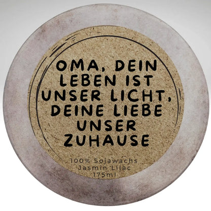 Personalisierte Sojawachs-Duftkerze „Danke Beste Oma“ – Das liebevolle Geschenk aus dem Südschwarzwald
