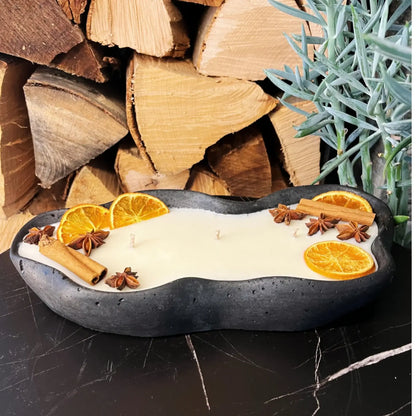 Betonduftkerze „Vanilla Toffee – Wellenlicht“ – Handgemachte Eleganz für dein Zuhause - by SteinKunstWerk | Outdoor aus nachhaltiger Herstellung