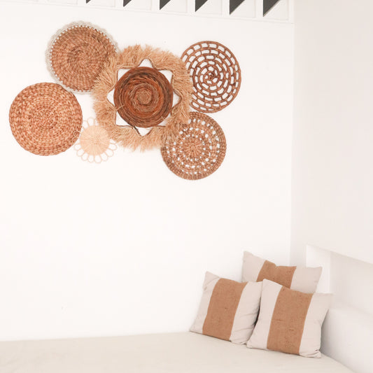 Wanddeko-Set DALUM (6-teilig) – Naturfasern