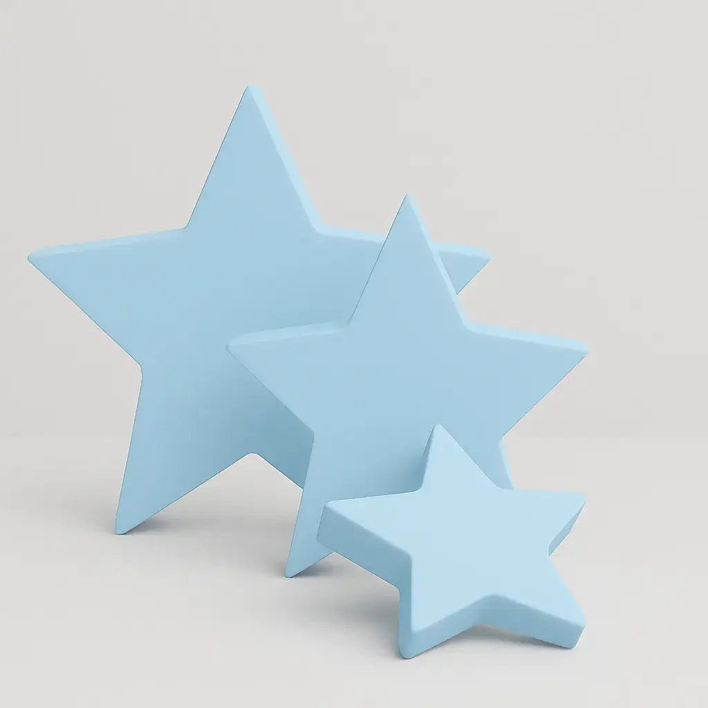 Entdecke unser Set aus weißen Sternen – Deine festliche Weihnachtsdekoration mit Stil - by SteinKunstWerk | Deko aus nachhaltiger Herstellung