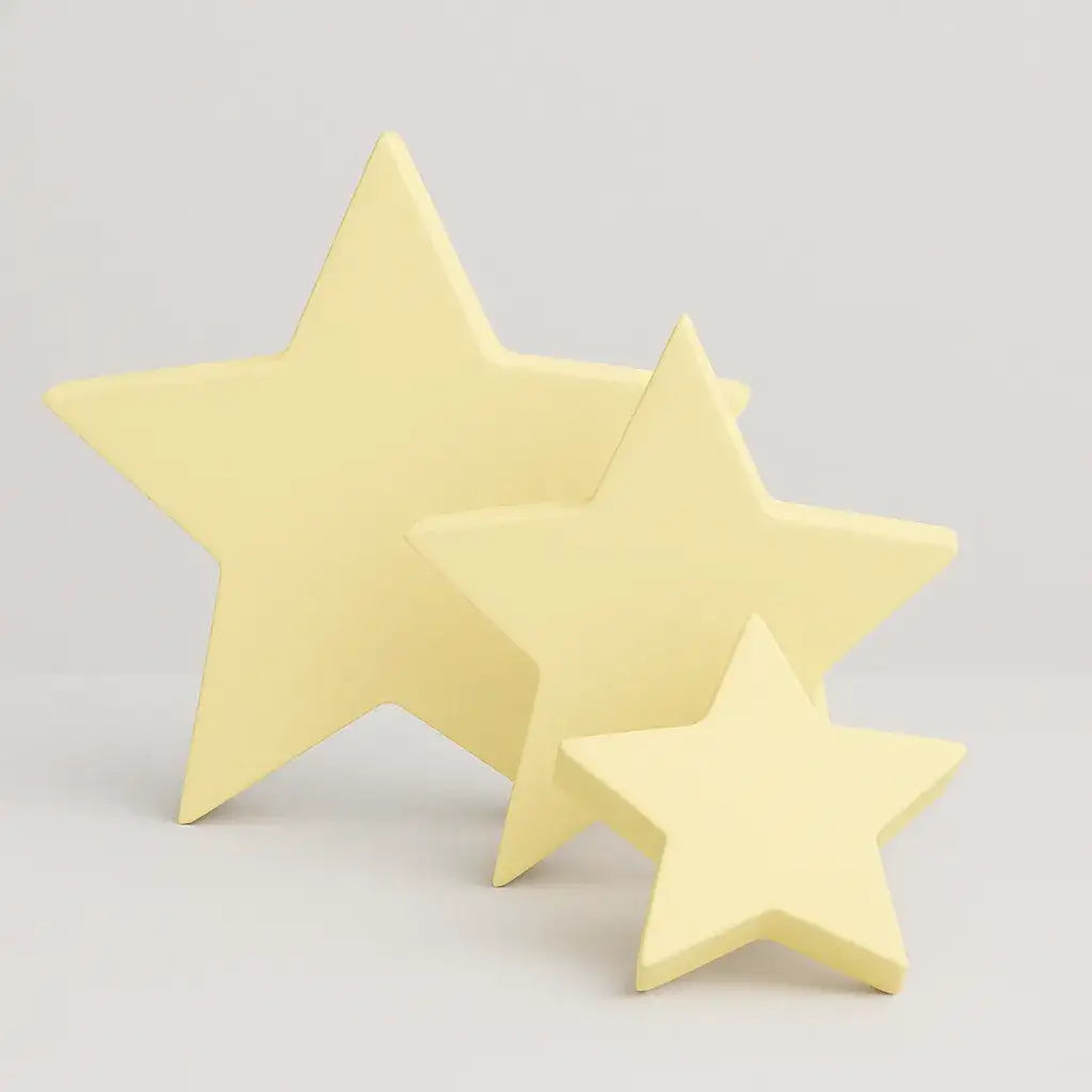 Drei Deko-Sterne als kleines Weihnachtsgeschenk oder Mitbringsel