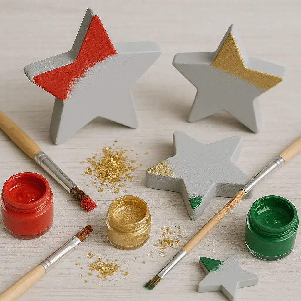 Entdecke unser Set aus weißen Sternen – Deine festliche Weihnachtsdekoration mit Stil - by SteinKunstWerk | Deko aus nachhaltiger Herstellung