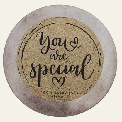 Wertschätzende Duftkerze „You are Special“ – Einzigartiges personalisierbares Geschenk für ganz besondere Menschen - Handgemacht