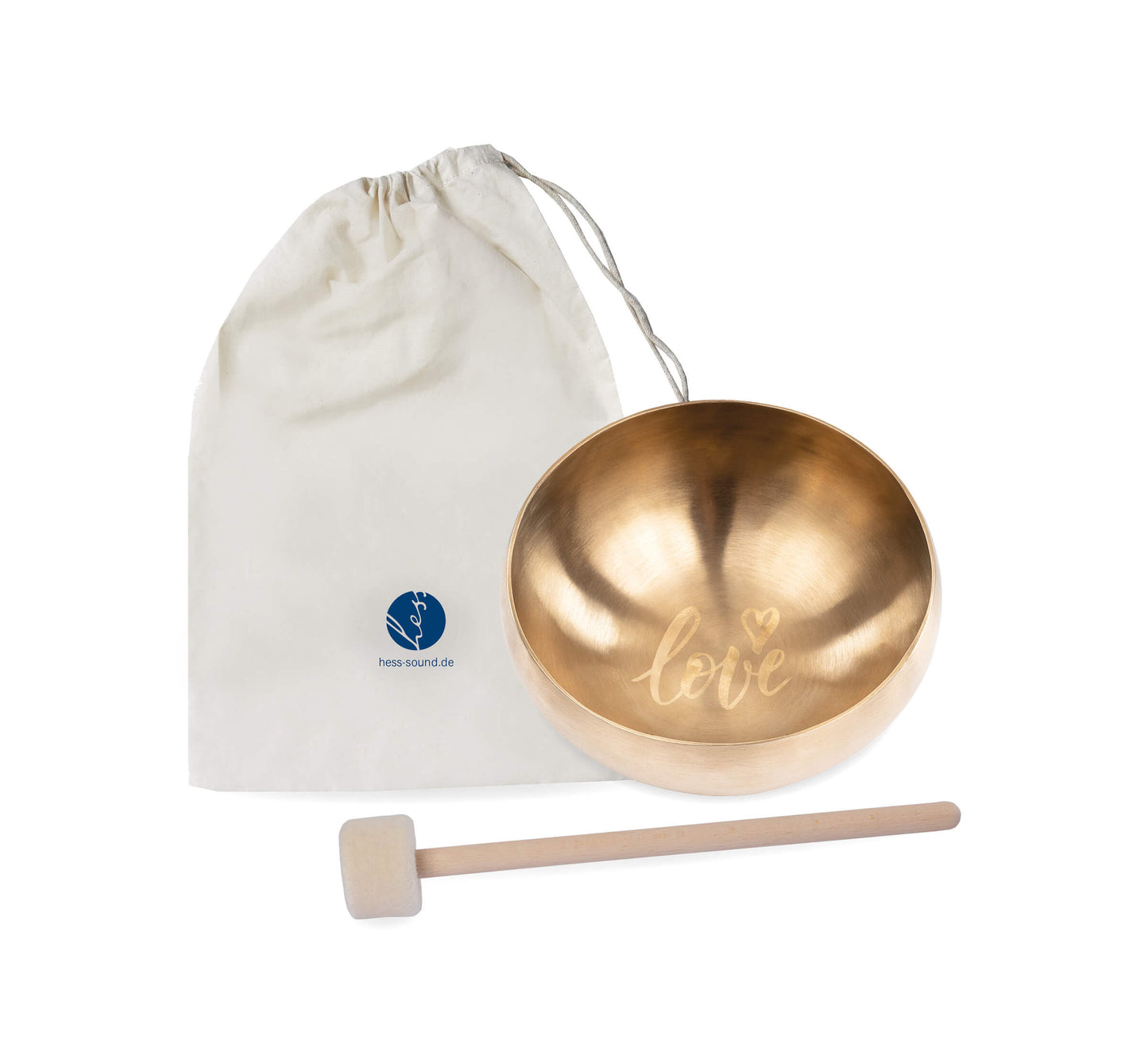 Hess Sound Klangschale Love Set Mittel mit Schlägel und Beutel