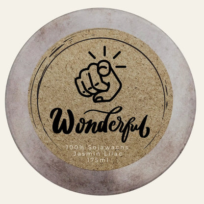 Handgemachte und personalisierbare Duftkerze „Du bist wunderbar“ – Das perfekte Geschenk um Dankbarkeit, Liebe oder Wertschätzung zu zeigen