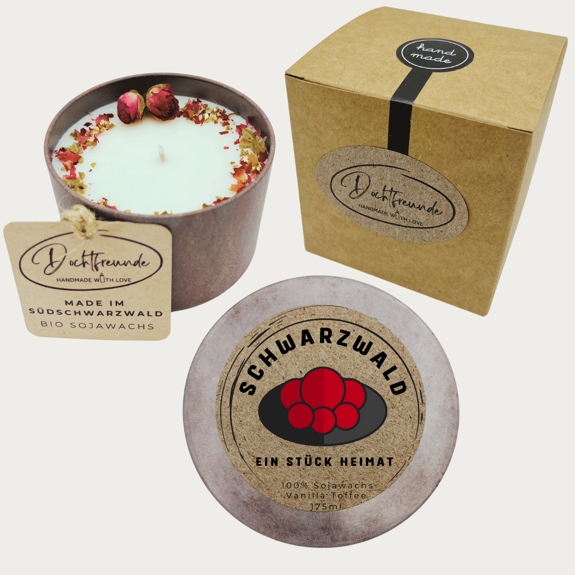 Duftkerze personalisierbar Wohnbereich SteinKunstWerk