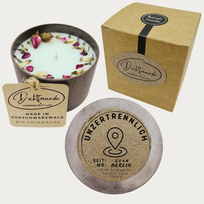 Personalisierte Kerze Beste Freundin | Geschenk mit Name & Symbol | Handmade Sojawachs 175ml | DochtFreunde