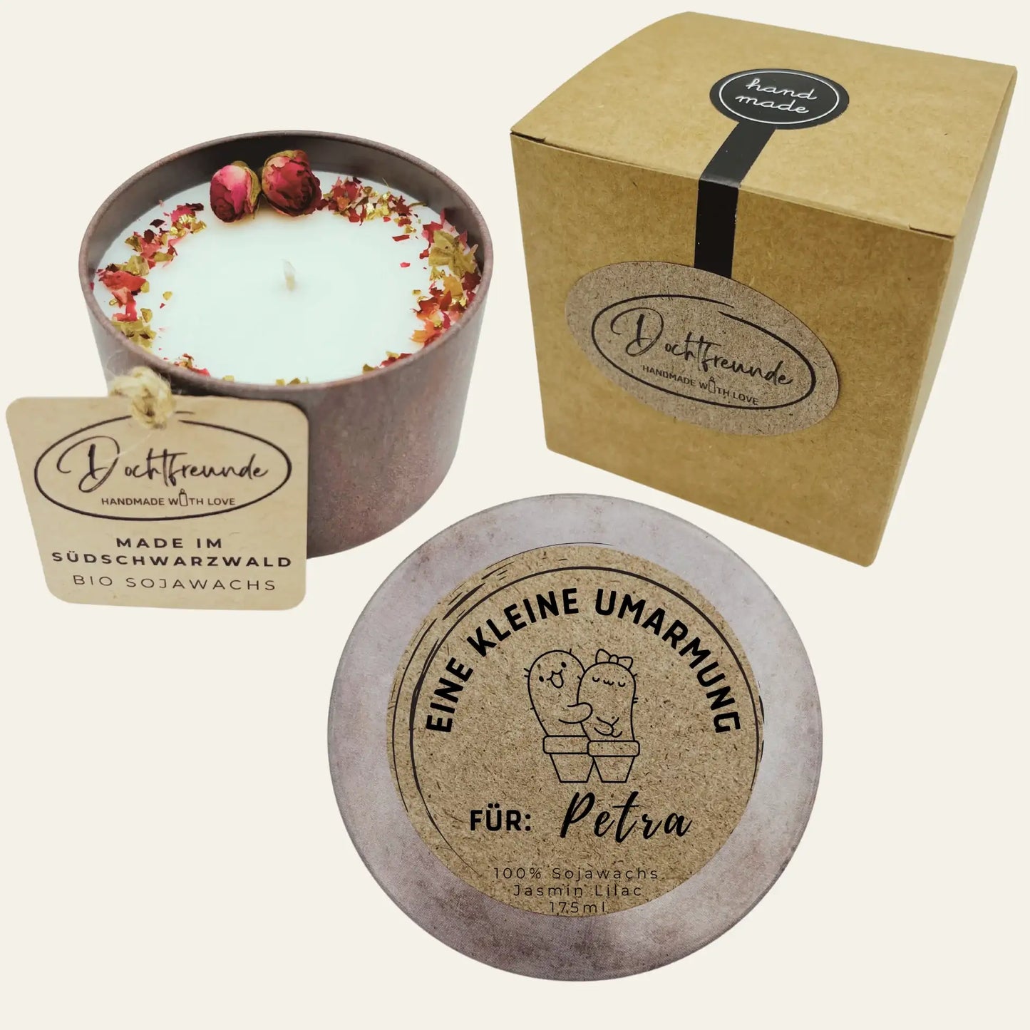 DochtFreunde Personalisierte Duftkerze mit Namen und Datum | Valentinstag Geschenk für Sie und Ihn | Lustig und Romantisch (Nervensäge, Jahrestag, Fernbeziehung)