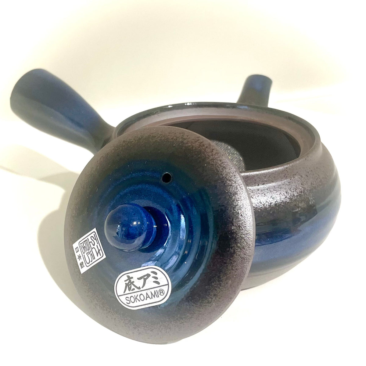 Japanische Teekanne Kyusu Risako – Blau, 360 ml – Produktabbildung 2