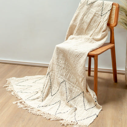 Soeji Wohndecke LINGGAH (weiß) – Baumwolle