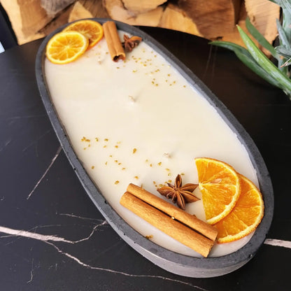 Black Edition – Betonkerze „Black-Ship“ – Handgemachte Sojawachskerze im Betonlook - by SteinKunstWerk | Outdoor aus nachhaltiger Herstellung