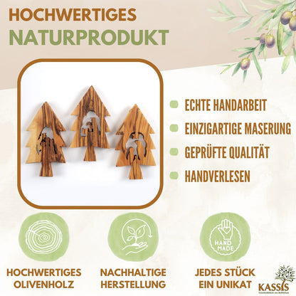 Krippen-Anhänger im Tannenbaum – 3er-Set