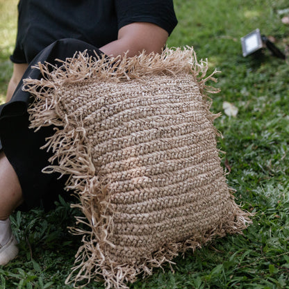 Dekokissen GANDI (natur) – Raffia
