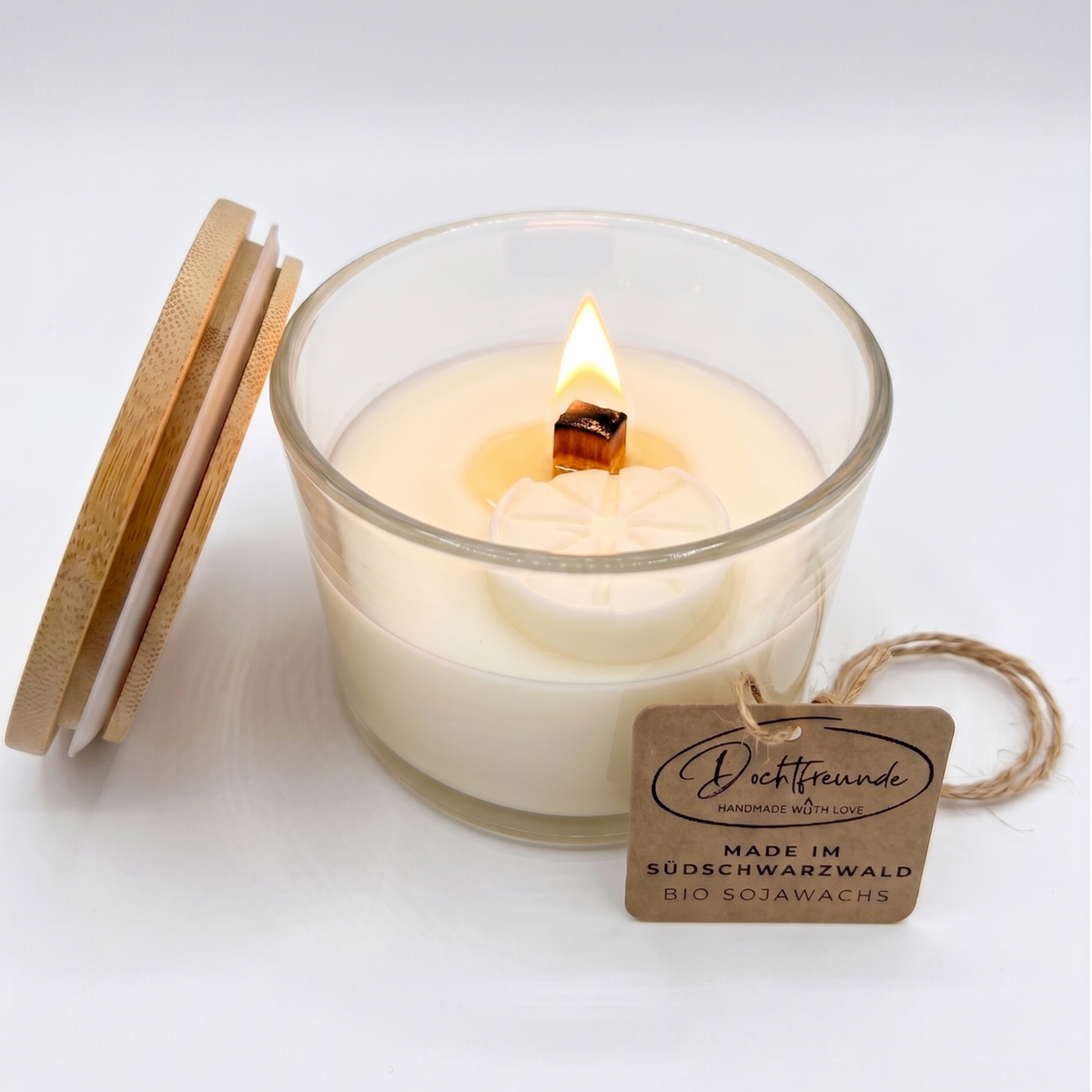 Outdoor-Wachsfresser im Glas mit Citronella-Nachfüllwachs