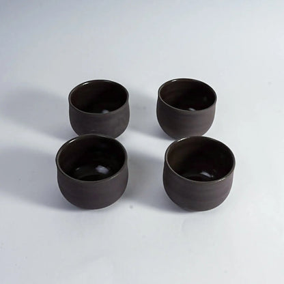 Ocha – Handgefertigte Teetasse aus grau-schwarzer Keramik (325 ml) - by SteinKunstWerk | aus nachhaltiger Herstellung