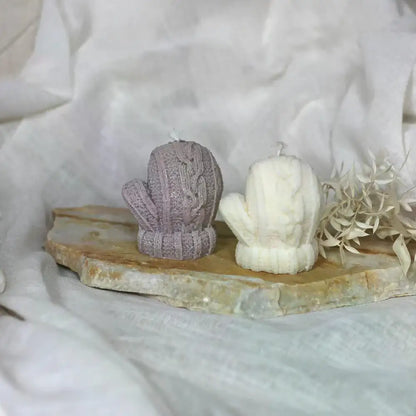 Maximalbeton - Kerze "Handschuh" - by SteinKunstWerk | Kerzen aus nachhaltiger Herstellung