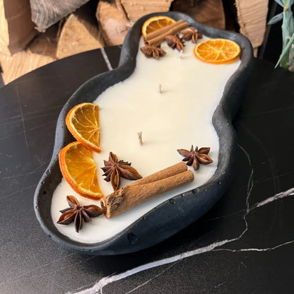 Betonduftkerze „Vanilla Toffee – Wellenlicht“ – Handgemachte Eleganz für dein Zuhause - by SteinKunstWerk | Outdoor aus nachhaltiger Herstellung