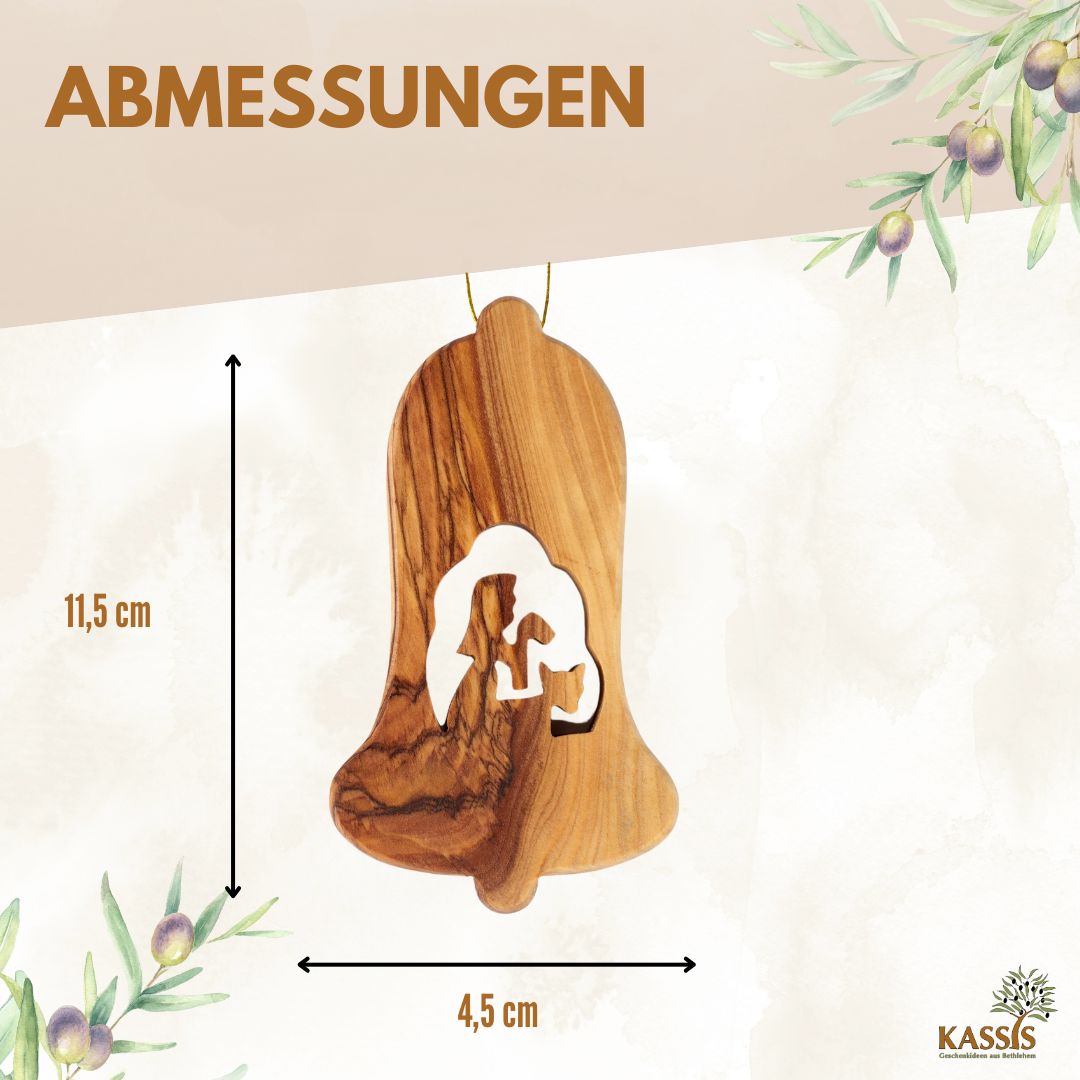 Krippen-Anhänger aus Olivenholz – 3er-Set