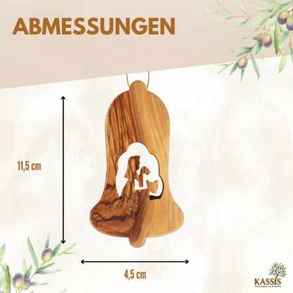 Krippen-Anhänger aus Olivenholz – 3er-Set