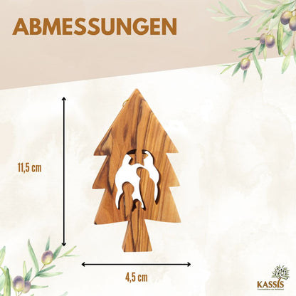 Krippen-Anhänger im Tannenbaum – 3er-Set