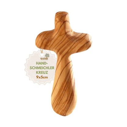 Olivenholz-Handkreuz ohne Gravur – 7 bis 10,5 cm – weitere Produktansicht 12 von 13