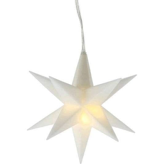 LED-Weihnachtsstern – Weiß, 11 cm, mit Timer