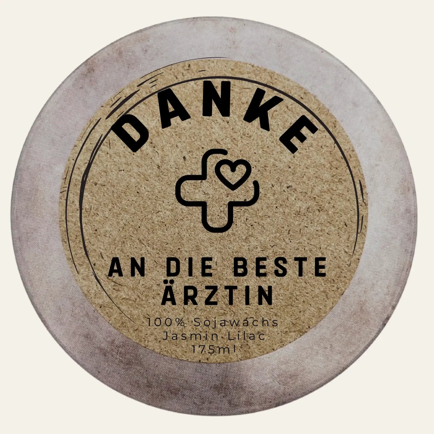 Personalisierte Duftkerze „Danke an die beste Ärztin“ Danke nach einer Behandlung oder als Überraschung für eine außergewöhnliche Ärztin