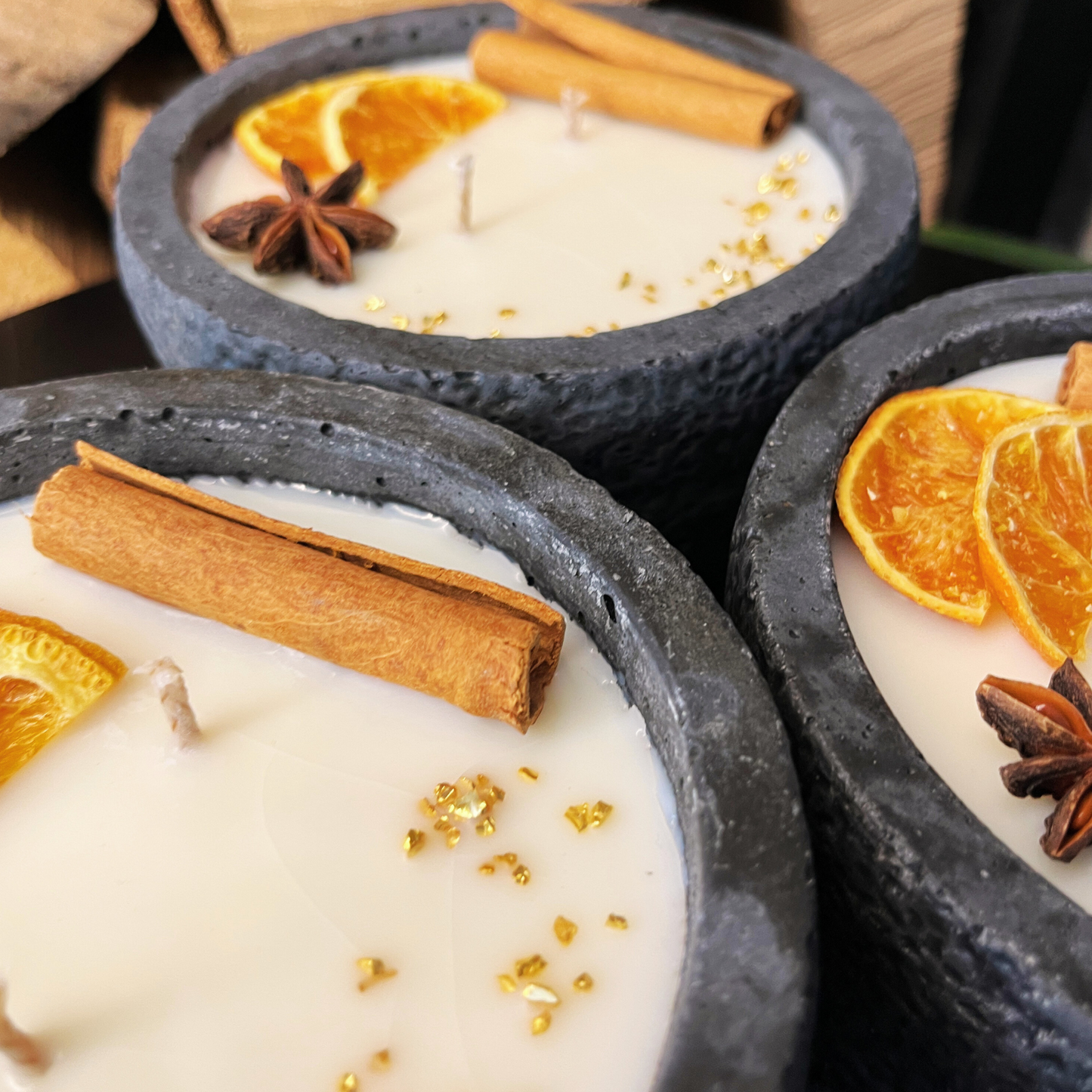 XL Citronella Kerzen-Set „Die Glut“ – 3er-Set der Serie