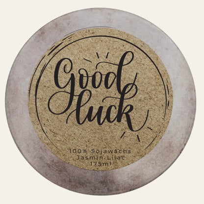 Handgemachte Duftkerze „Good Luck“ – Personalisierbares Geschenk für besondere Momente