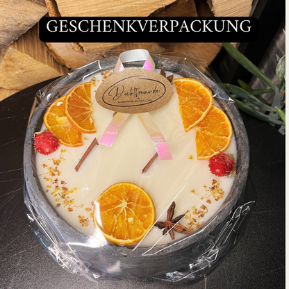 XL Citronella Kerze im Betongefäß „Der Schatten“ – Schwarz | Outdoor