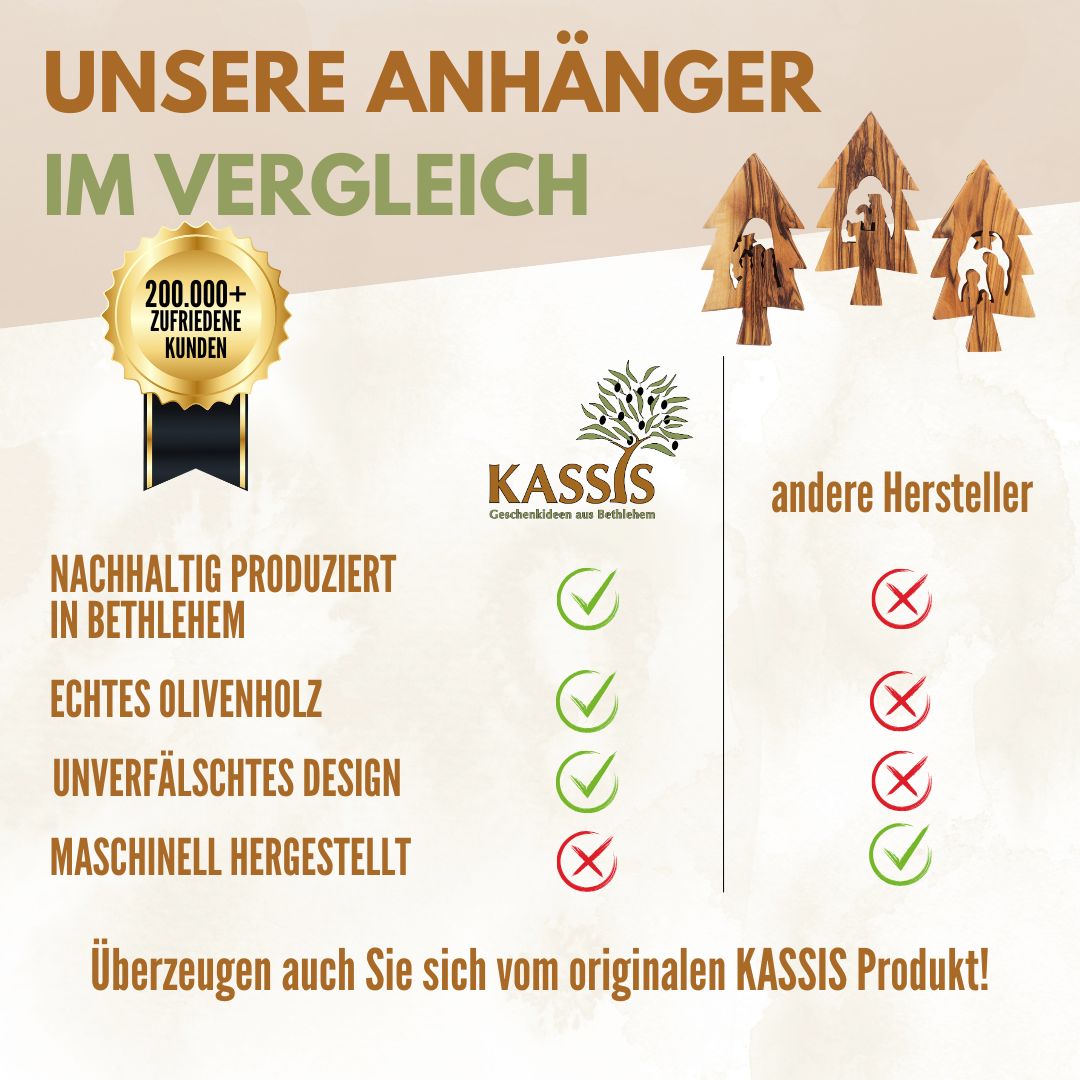 Krippen-Anhänger im Tannenbaum – 3er-Set