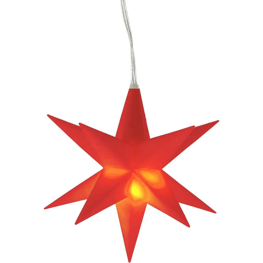 LED-Weihnachtsstern – Rot, 11 cm, mit Timer