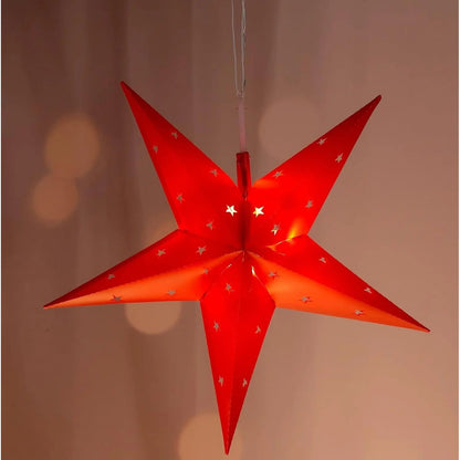 LED-Weihnachtsstern – Rot, 44 cm, mit Timer