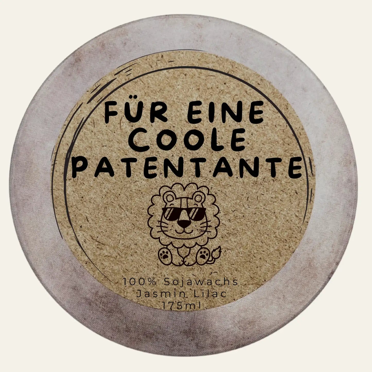 Handgemachte Duftkerze „Für eine coole Patentante“ – Personalisierbares Geschenk für besondere Momente