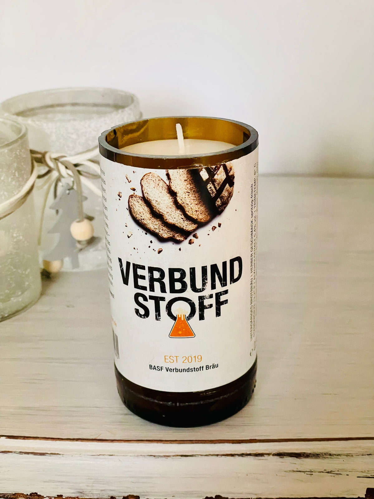 Upcycling-Kerze Verbundstoff Bräu Bier – handgefertigtes Upcycling-Produkt von GAHRDSGN