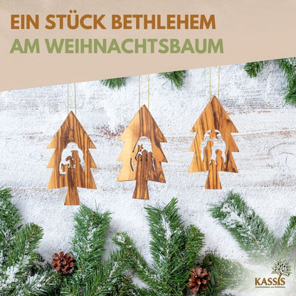 Krippen-Anhänger im Tannenbaum – 3er-Set
