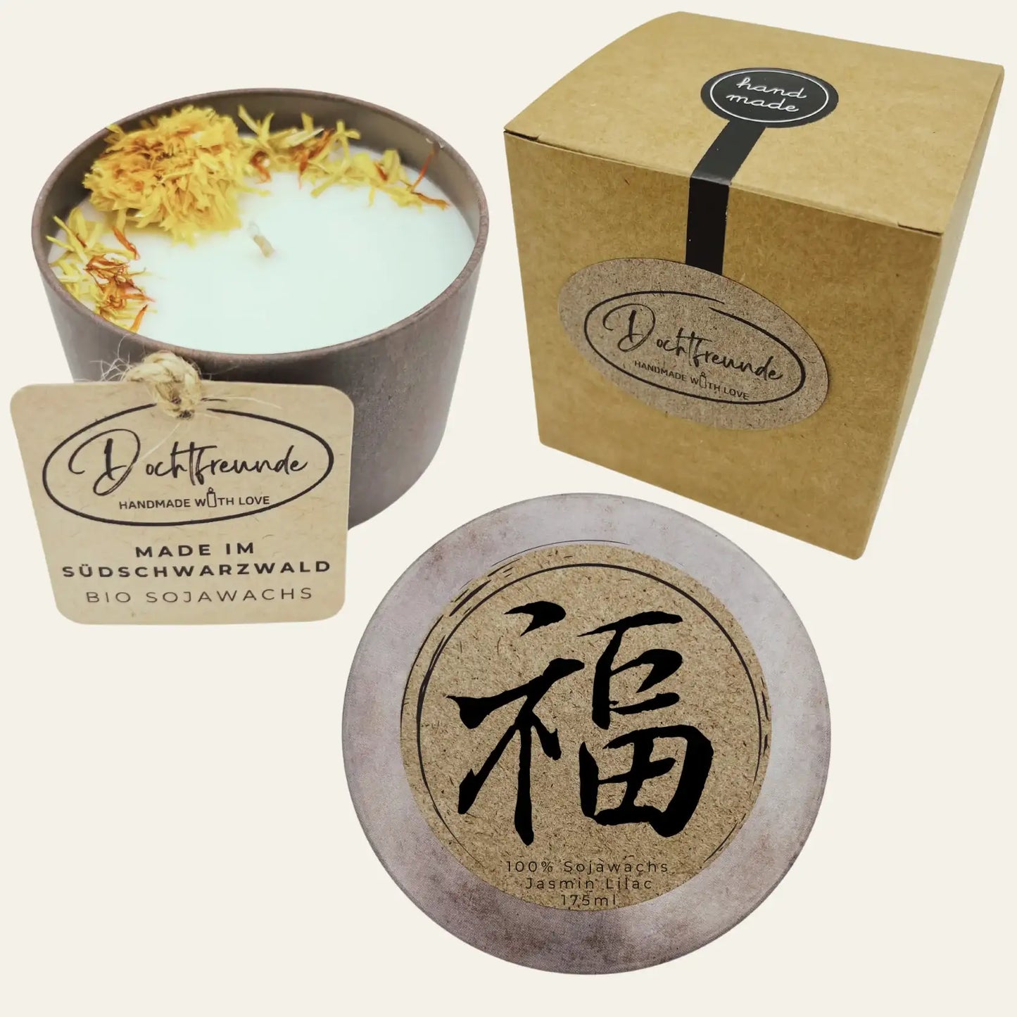 Handgemachte Duftkerze „Chinesisches Neujahr“ – Personalisierbares Geschenk für Glück und Wohlstand