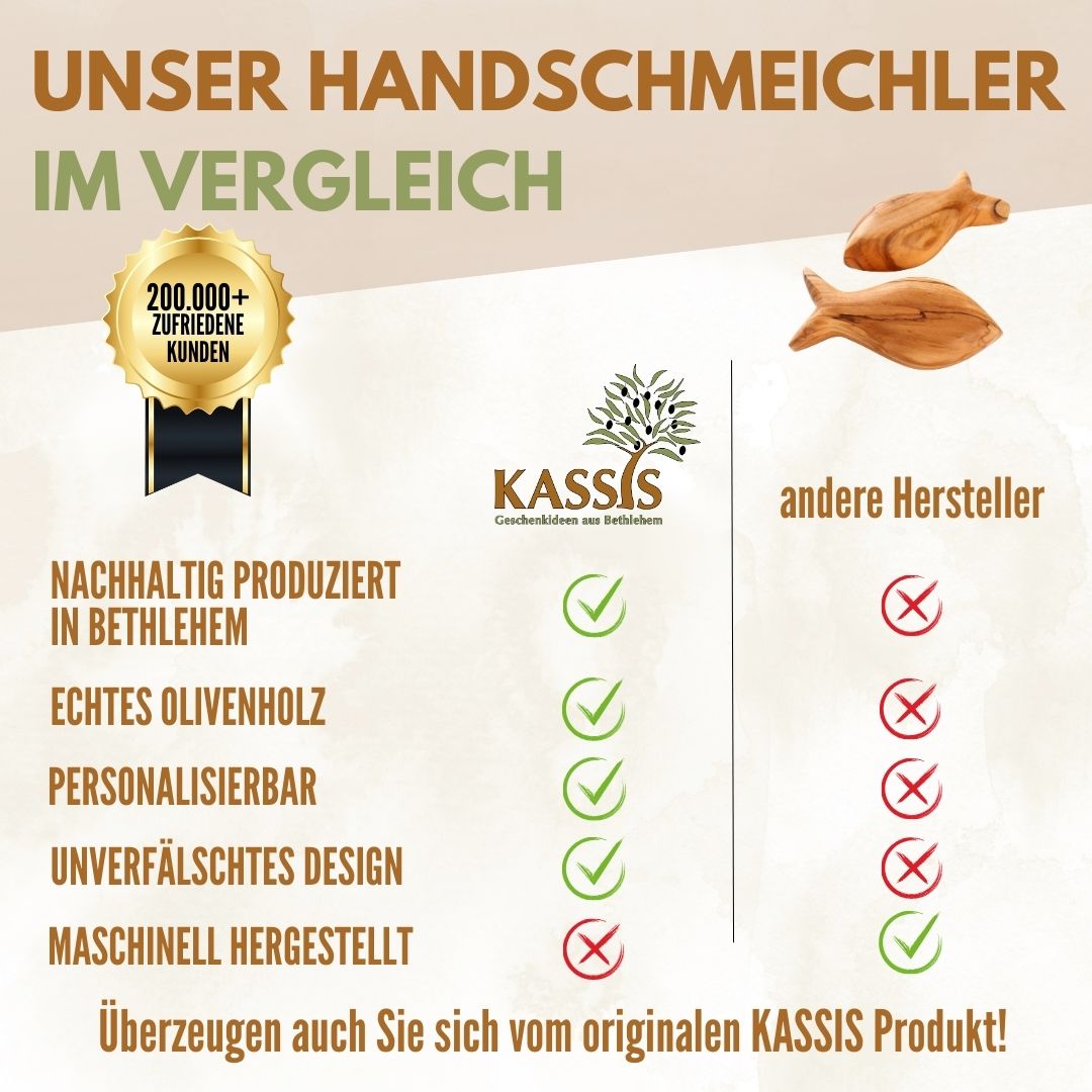 Christlicher Fisch aus Olivenholz – Handschmeichler – weitere Produktansicht 4 von 10