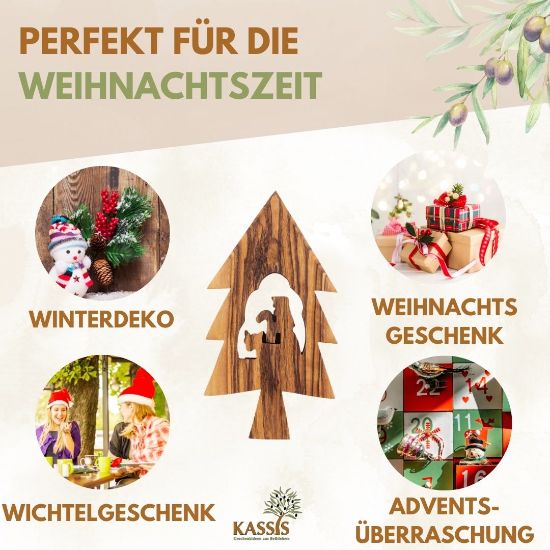 Krippen-Anhänger im Tannenbaum – 3er-Set