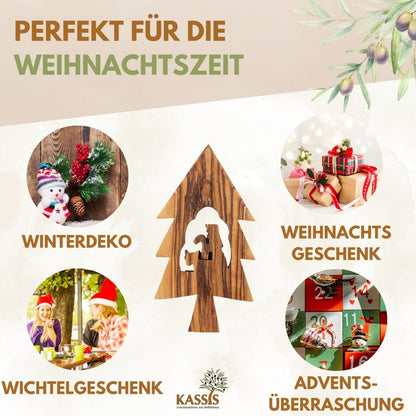 Krippen-Anhänger im Tannenbaum – 3er-Set